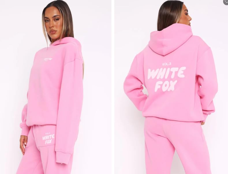 Trendy New Women's Sweatshirt Set, Fashionable Sports Long-Sleeved Pullover Hoodie Two-Piece Home Clothing2