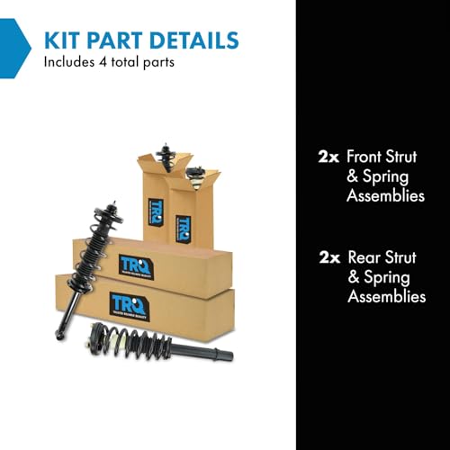 Image of TRQ Front and Rear Strut & Coil Spring Assembly Set Driver & Passenger Sides Compatible with 03-07 Honda Accord