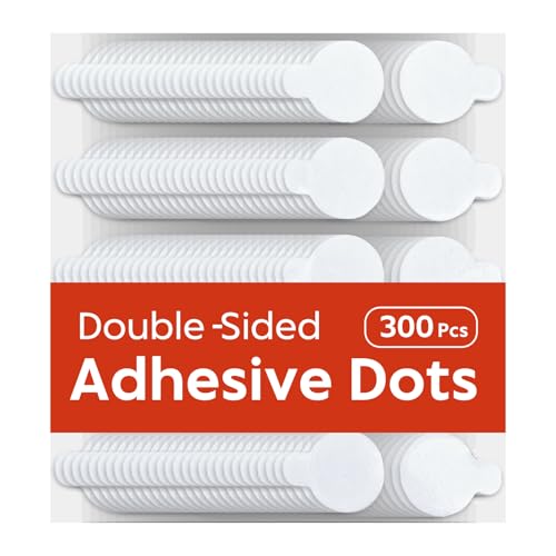 JIEHENG 300Pcs Double Sided Dot Stickers Removable,0.8