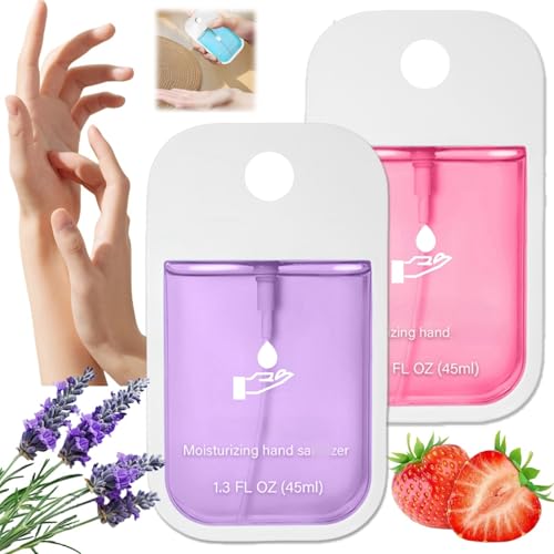 Mist Hydrating Hand Sanit-izer Spray for Adults Cleanses Your Hands Hand Sanit-iser Travel Hand Sanit-iser Mini Small Hand Sanit-iser Mini Travel Essentials Multi-Flavor Hand Spray Strawberry+Lavender