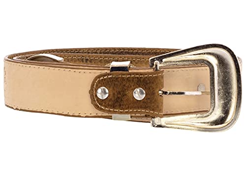 El Presidente Mens Sand Horse Concho Leather Cowboy Belt Removable Buckle3