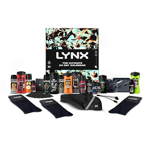 Lynx Gift Set Advent Calendar 2025 The Ultimate 24-Day Gift Set for Him Includes Shower Gel Deodorant Antiperspirant & More