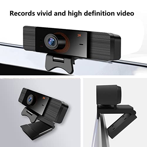 Elprico Desktop-Computerkamera, USB2.0 HD-Webcam mit Automatischer Fokussierung, Eingebautes 2K-Mikrofon 5 FHD 2560x1440 QHD Plug-Play-Computerkamera (WB9) – Bild 5