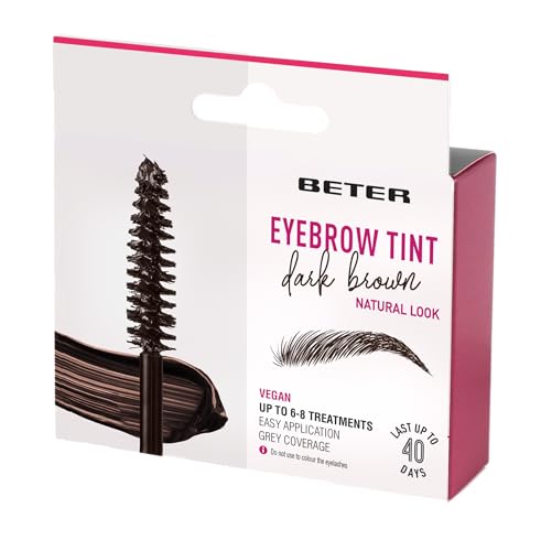 Beter – Kit de tinte para cejas de larga duración, fácil y rápida aplicación, color castaño oscuro