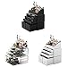 READAEER Makeup Organizer 3 Pieces Cosmetic Storage Case with 6 Drawers (White)