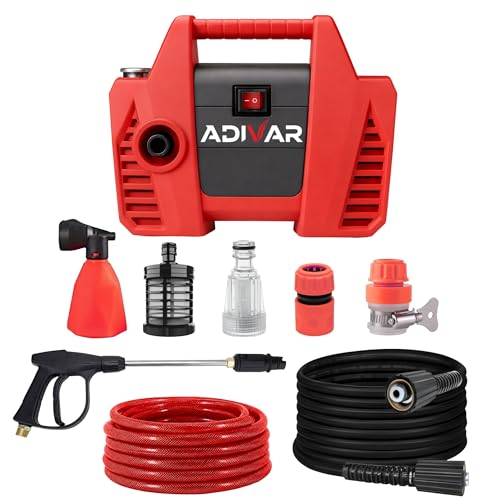 Image of AD-160 High Pressure Washer | 1800W Motor | 160 Bar Max Pressure | 6 L /Min Flow Rate | Portable Electric Washer for Car, Bike, Walkways & Home Cleaning | 8M Outlet Hose Pipe Included