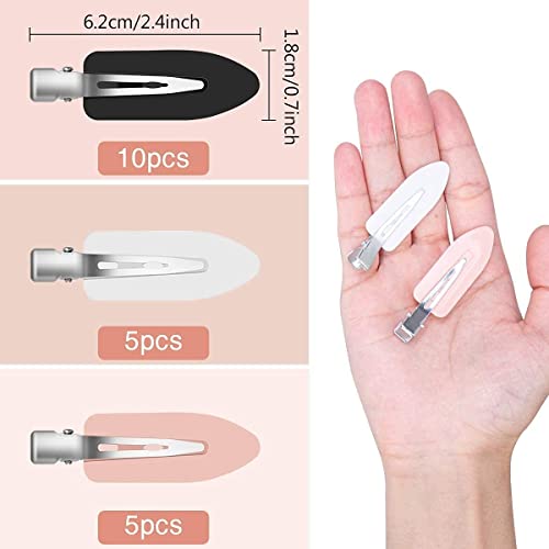 Gingbiss 20 Pcs No Bend Hair Clips, Crease Clips Curl Pin With Storage Box For Hairstyle Bangs Waves Makeup Application #TOP1