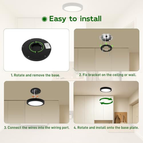 Image of hykolity 7 Inch Selectable CCT LED Round Flat Panel Light,1500LM
