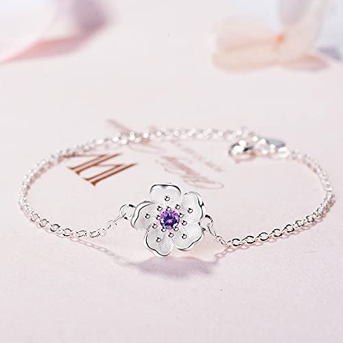 Bracelets à fleurs en argent 925, le cadeau idéal pour dames - 4