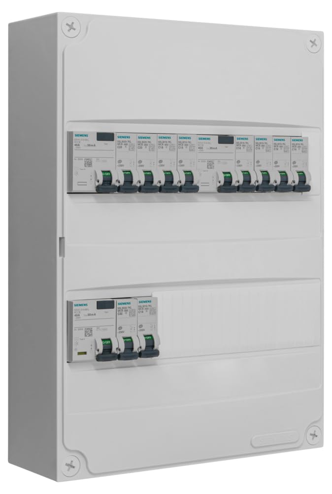 Siemens - Tableau 2 Rangées Pré-Équipé 3 ID 10 Disjoncteurs IP30