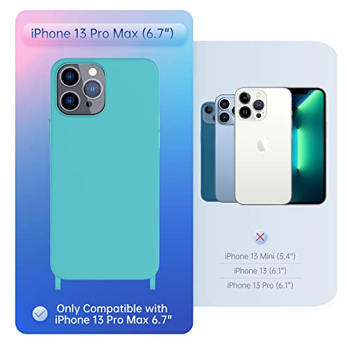 Image of Compatible with iPhone 13 Pro Max Case, Crossbody Phone Case with Strap Neck Lanyard Adjustable, Shockproof Drop Protection Silicone Phone Cover for iPhone 13 Pro Max, 6.7''