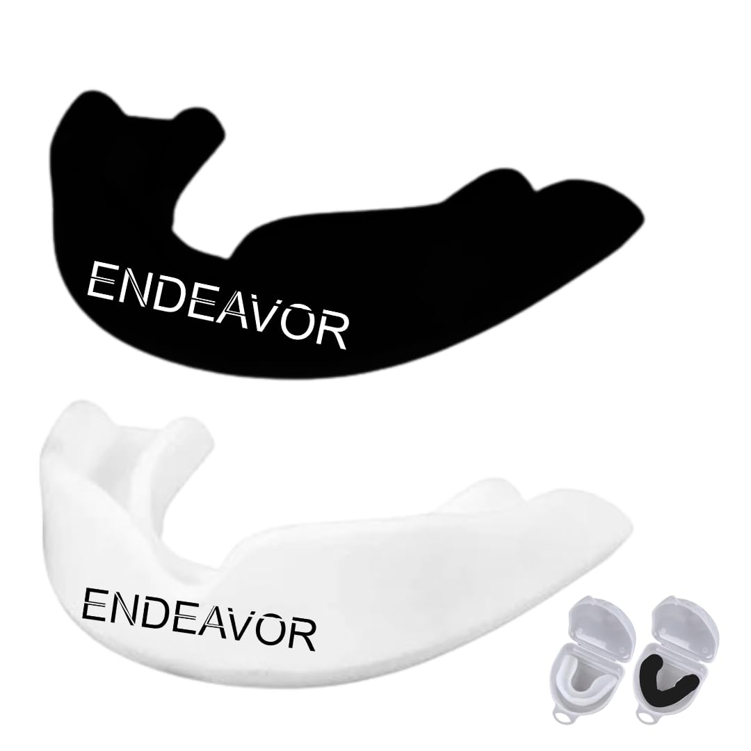 Mouth Guard Premium 2 PCS for Excellent Breathing & Easy to fit Sports Mouth Guard for Boxing MMA Judo Karate Martial Arts and Other Sports including Box