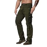 ⌒Unsere Hosen sind von premiumem Design, hochwertiger Verarbeitung, elastisch und bequem. Der Stil ist größtenteils taschenorientiert, so dass Sie attraktiver aussehen und Ihre Wertsachen mit sich führen können, es scheint nicht umständlich.