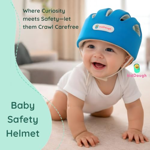 Image of Kiddough Premium Head Protector for Baby Safety | 6 Months - 4 Years | Proper Air Ventilation for Kids and Toddlers | Secure, Fit & Comfort Lightweighted Helmet