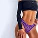 SAKVILSEC Flower Embroidery Diamond Sexy Thongs Transparent Underwear Women Low Waist Hollow Out Panties Tempation Seamless Briefs（Black,One Size）