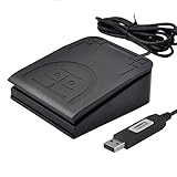 OLLGEN USB Foot Pedal Mechanical Switch Control One Key Program Computer Keyboard Mouse String Game Macro MIDI Cotroller Action HID (Single Pedal)