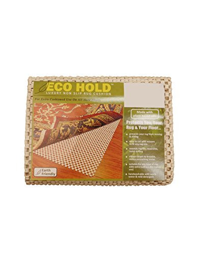 NaturalAreaRug Eco Hold Rug Pad Earth Friendly Provides Extra Cushion For All Hard Surfaces of size 2' x 8. Heavier and Thicker than Most Rug Pads