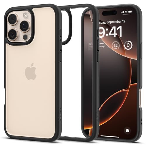 Image of Spigen for iPhone 16 Pro Max Case, Ultra Hybrid [No Magnet Ring][Anti-Yellowing] - Matte Black