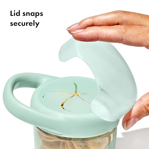 OXO Tot Snack Cup with Lid – 2 Pack, Opal and Blossom by OXO Tot - Image 4