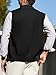 Runcati Mens Full Zip Sweater Vest Knitted Stand Collar Cardigan Golf Vest Casual Slim Fit Sleeveless Sweaters Black