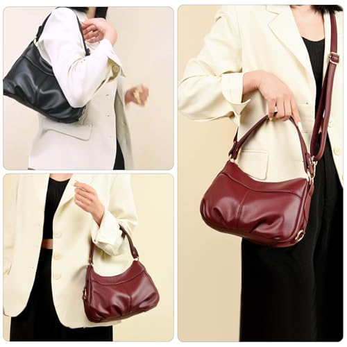 Image of Hobo Bags for Women PU Leather Crossbody Purses Trendy Shoulder Handbag Tote Bag Satchel Bag
