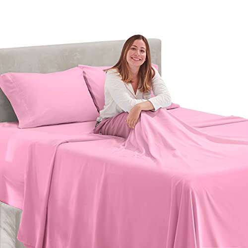 Image of Hearth & Harbor Extra Deep Pocket Twin XL Sheets - 3 Piece Hotel Luxury Twin XL Sheet Set Fits Up to 24 inch Mattress - Soft Luxury Twin XL Bed Sheet Set - Soft & Breathable, Twin XL, Lilac
