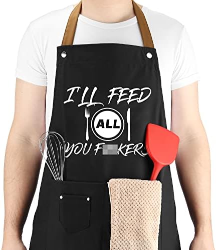 Gifts for Men Women, Birthday Gifts for Dad Mom, Funny Cooking Aprons for Mother's Day Father's Day, Gag Gifts for Husband, Wife, Boyfriend, Girlfriend, Gifts for Christmas Thanksgiving, BBQ Apron