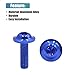 uxcell 20pcs M6 X 20mm Blue Aluminum Alloy Motorcycle Hex Socket Head Bolts Bumper Screws Universal Replacement