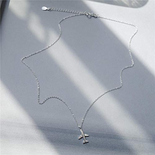 Collier chaîne de clavicule avion S925 | Style simple et rétro quotidien