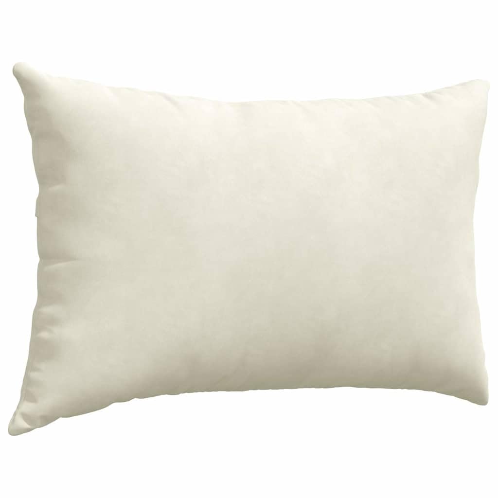 2er Set Sofakissen Creme 60 x 40 cm, Deko-Kissen mit Cordstoff-Bezug und weicher Polyesterfüllung, Moderne Dekokissen für Wohnzimmer und Schlafzimmer