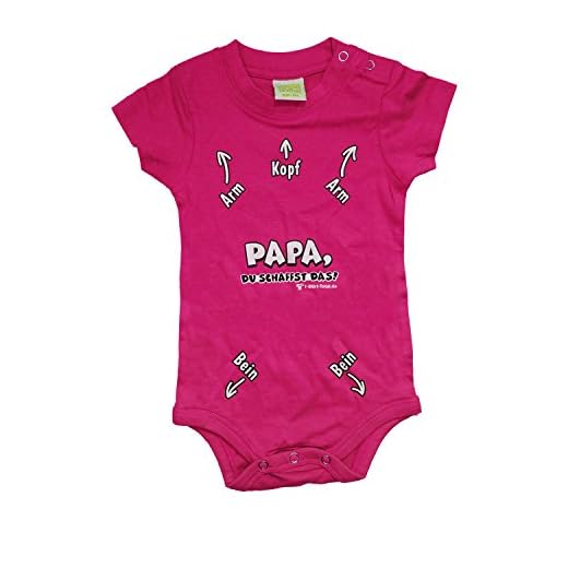 Krause & Sohn Baby Body kort ärm med text Gr. 68/74 rosa present presentidé nyfödd babyshower