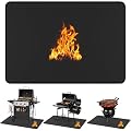 EWFEN Large Under Grill Mat 76 x 52 inches for Outdoor Grill, Double-Sided Fireproof Deck and Patio Protector Mat, Indoor Fireplace/Fire Pit Mat, Oil-Proof Waterproof BBQ Protector Mat
