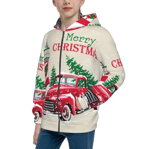 Merry Christmas 1 Kid Hoodies Boys Zip Up Sweatshirts Girls Pullover with Pocket