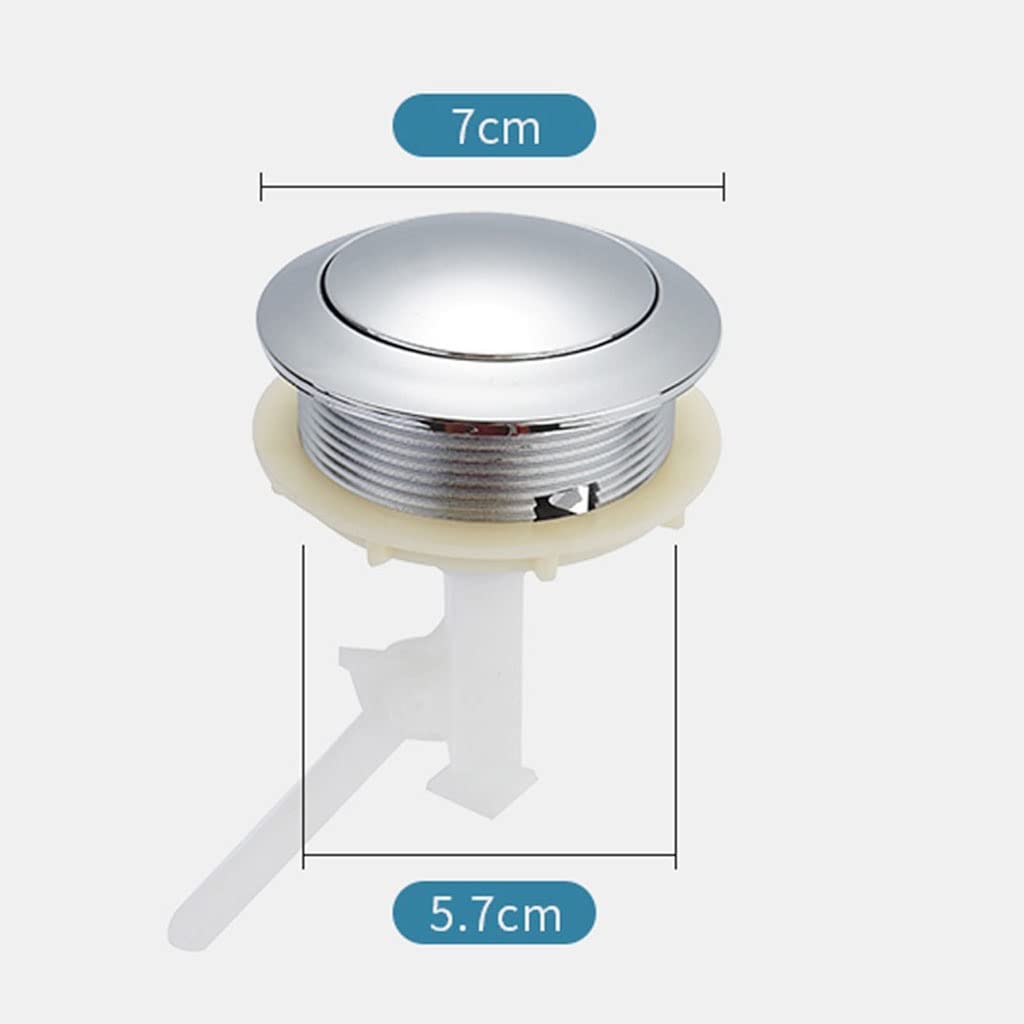 Sostituzione del pulsante di scarico del WC, Pulsante di Sostituzione della Cassetta del WC, Pulsante Singolo Rotondo del Serbatoio dell'Acqua del WC, Pulsante del WC in Plastica Adatto for Coperchio