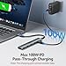 Acer 10 Gbps USB C Hub, USBC Splitter with 4*USB C 3.2 and 100W PD Port, Fast Transfer Type-C Multiport Adapter Compatible with MacBook Pro/M2/M1, iPad, Surface Pro, XPS【No Video Output】