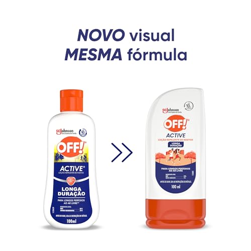 OFF! Active, Loção Repelente de Mosquitos e Insetos, Longa Duração, Proteção por até 10h, Não Oleoso