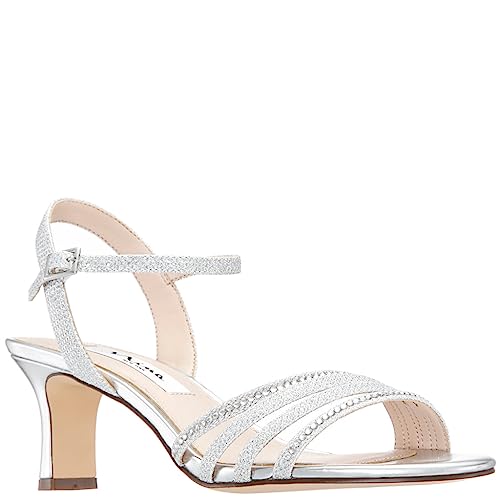 NINA Nelena - Women's Sparkling Dress Sandals with Crystal Embellishments Shoes - Elegant and Comfortable heeled Sandals for Women - Casual and Dress - Women Shoes