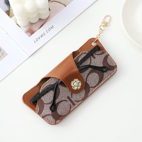 Image of kytasryl Soft Leather Sunglasses Bag,Travel Sunglass Holder Eyeglass Case Portable Slim Sunglasses Pouch