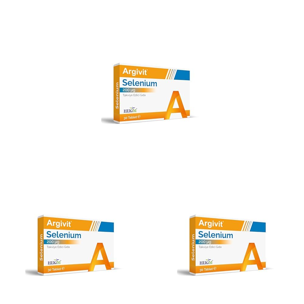 Argivit Selenium, Selenyum İçeren Takviye Edici Gıda 30 Tablet (3 paketi)