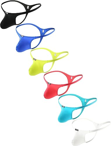 Men's Soft Y-back Stretch Pouch G-string Sexy Low waistline Stretch Hipster Thongs