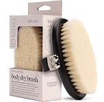 Kitsch Dry Brushing Body Brush for Lymphatic Drainage- Soft Bristles - Reduces Cellulites, Removes Dry Skin and Improves Blood Circulation, Body Exfoliator Scrubber for Glowing Skin, Sauna Accessories