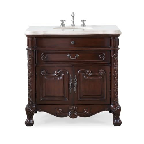 Benton Collection 36''Solid Wood Traditional Style Madison Bathroom Vanity (Vanity,
