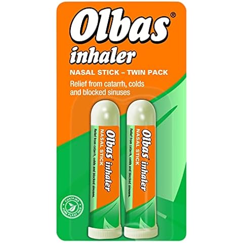 Olbas Nasal Inhaler pack of 2 - Nasal stick - relief from catarrh, colds and blocked sinuses Cover