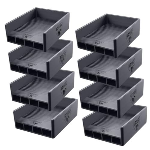 EZ Pistol & Mag Holder Cubby, Compact Handgun and Magazine Organizer for Shelf, Nightstand, or Gun Safe, Pistol Rack, Bedside Gun Storage, Fits Most Handguns and Mags - 8 Pack