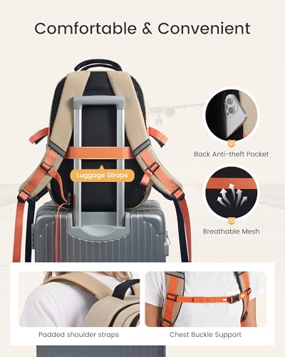 Image of LOVEVOOK College Laptop Backpack, 17.3 Inch Padded Daypack with Giant Tumbler Holder, 13 Pockets Waterproof Work Bag for Commute Nurse Teacher Office Travel