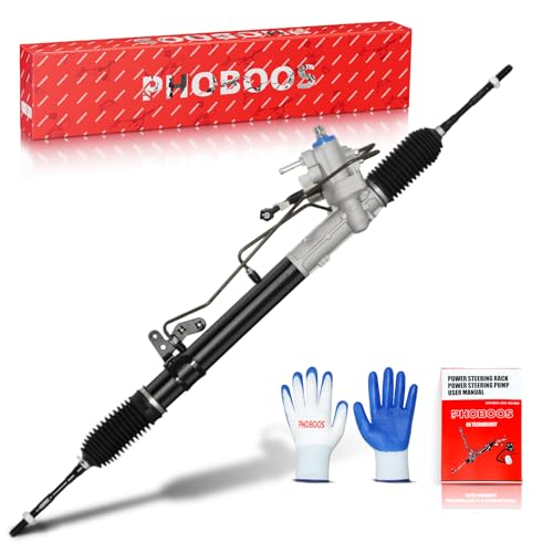 PHOBOOS Hydraulic Power Steering Rack and Pinion Assembly Compatible with Nissan Maxima 2009-2014, V6 3.5L. New Unit, Leak-proof, Direct Bolt-On Fit, Ref. 26-3083