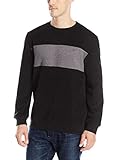 IZOD Men's Sueded Fleece Crew Neck Chest Stripe Sweatshirt