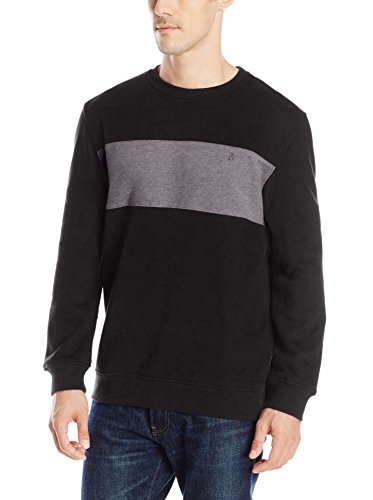 IZOD Men's Sueded Fleece Crew Neck Chest Stripe Sweatshirt
