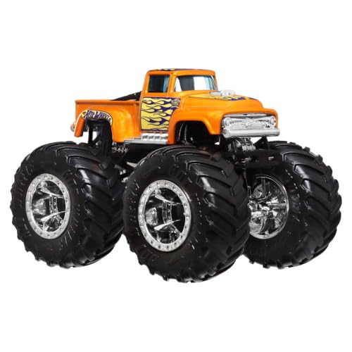 Image of Hot Wheels Monster Trucks 4-Pack, Set of 4 1:64 Scale Toy Vehicles with Giant Wheels (Styles May Vary)