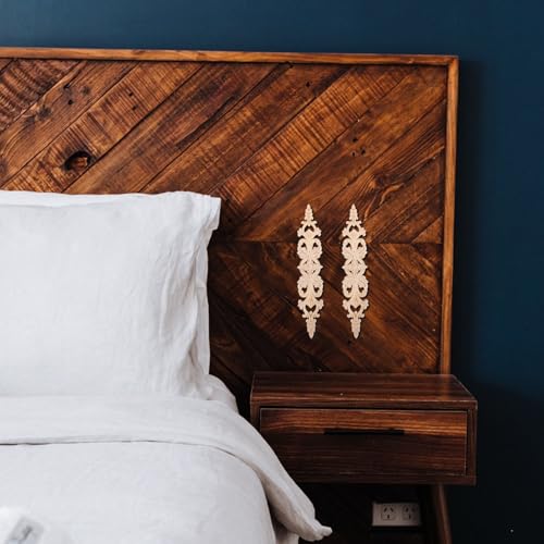 Restauración de muebles antiguos mediante apliques de madera decorativos para ocultar imperfecciones 8